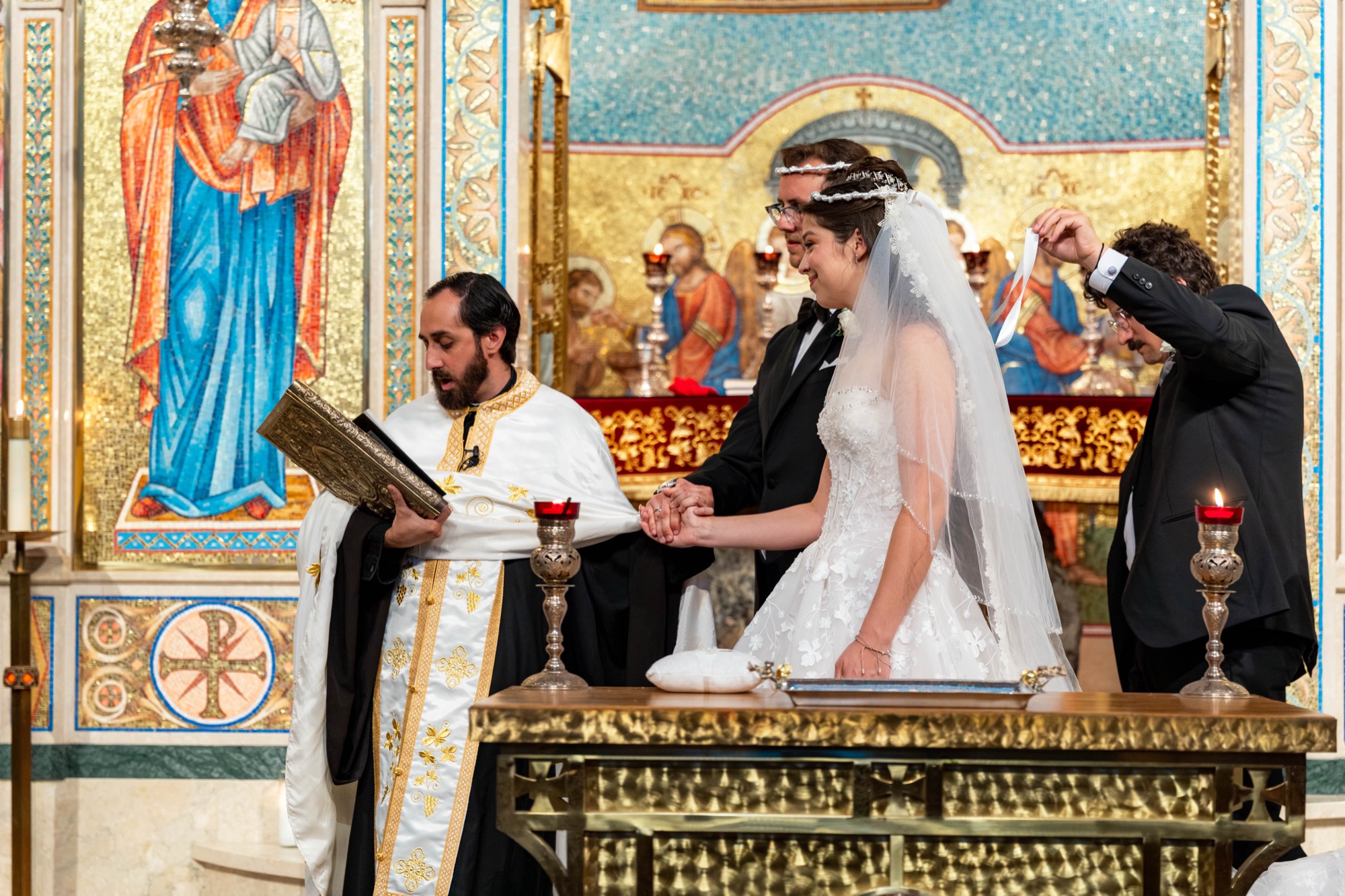 Greek Orthodox Church of the Holy Cross and Farallon Room wedding photo