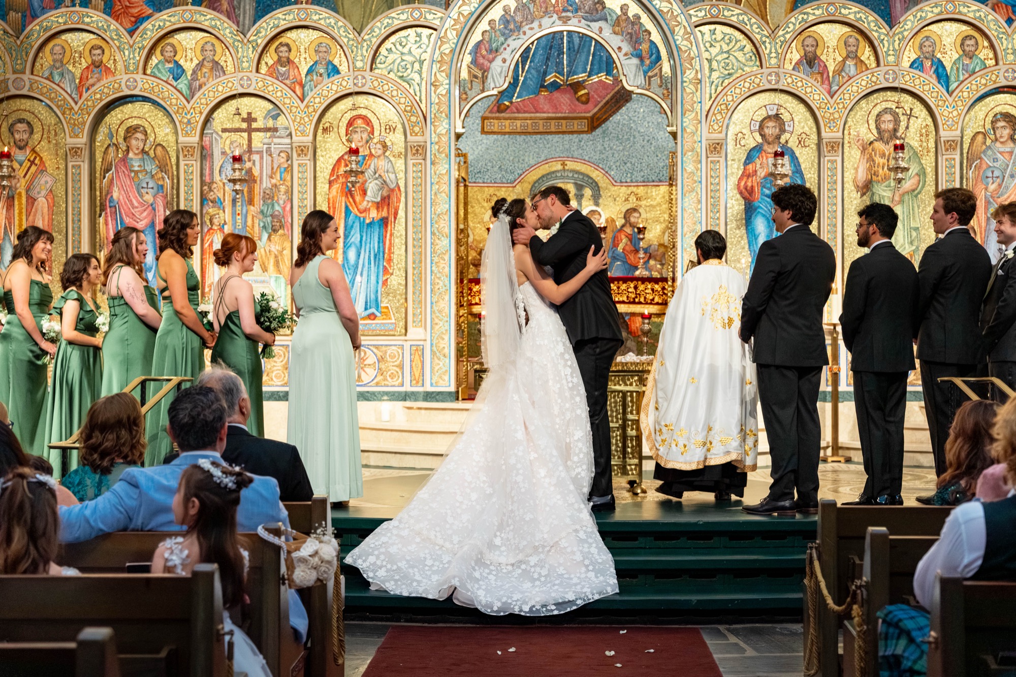 Greek Orthodox Church of the Holy Cross and Farallon Room wedding photo