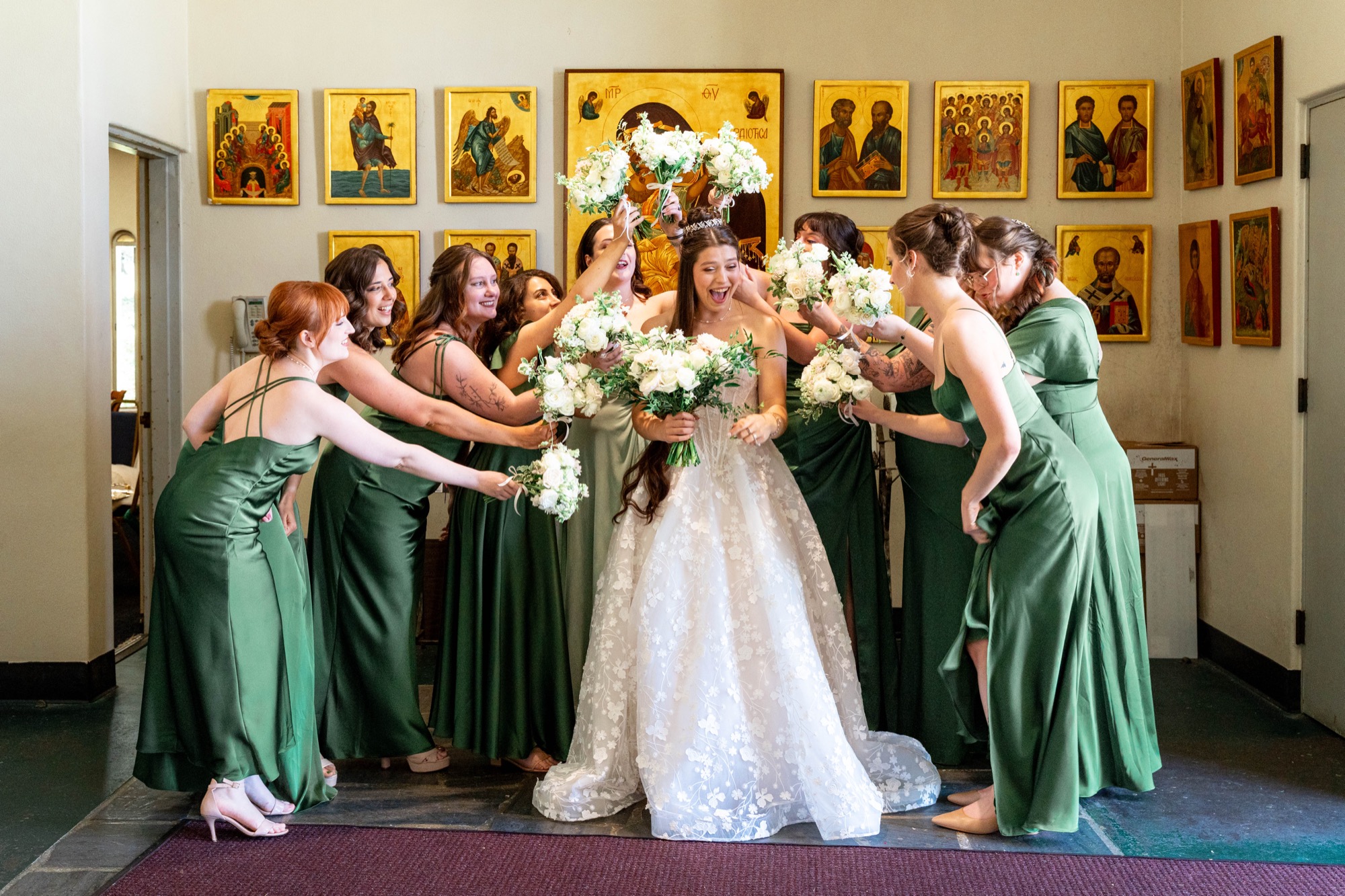 Greek Orthodox Church of the Holy Cross and Farallon Room wedding photo